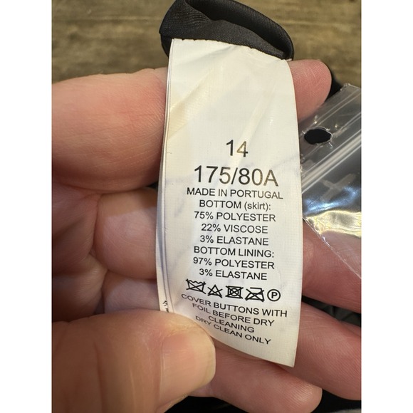 Kate Spade Mainline Colorblock Mini‎ Skirt Size 14 Black Button Lined - Picture 7 of 10